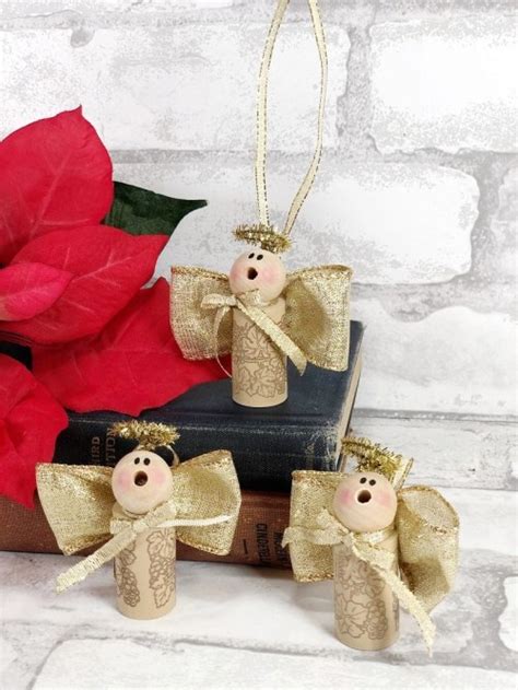 Recycled Wine Cork Angel Ornament A 20 Minute Craft