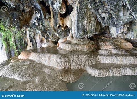 Beautiful Natural Swimming Pools Created Of Mineral Waters In The Cave