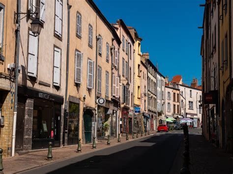 View Of The Streets Of Small Town Riom France Editorial Image Image