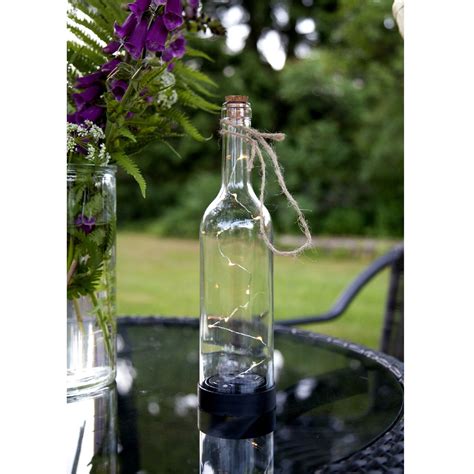 Gartenbeleuchtung LED Solar Glas Flasche zum Hängen oder Stellen ...