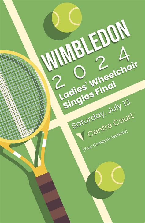 Wimbledon Ladies' Wheelchair Singles Final Template - Edit Online