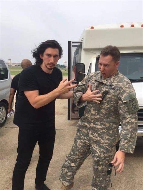 Adam Driver Using The Dark Side Of The Force To Choke A Soldier Starwars Kylo Ren Adam Driver