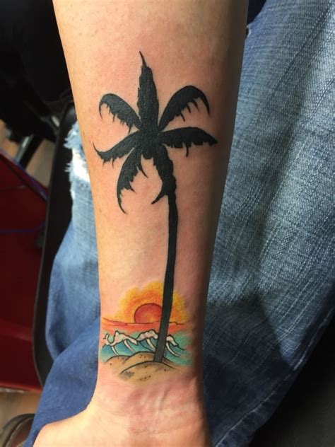 Top More Than Palm Tree Sunset Tattoo Super Hot In Cdgdbentre