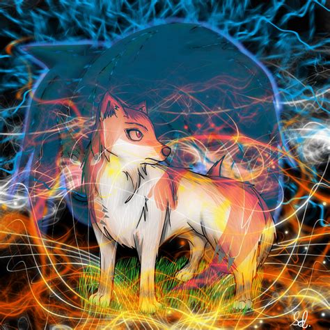 Fire Wolf And Water Dragon By Akamaru1231 On Deviantart