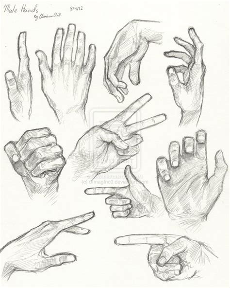 Male Hand Anatomy By ~0imaginc0 On Deviantart How To Draw Hands Hand