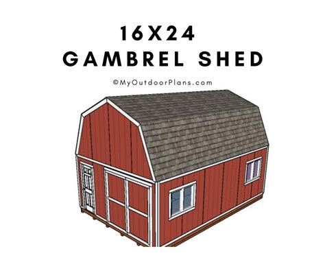 16x24 Gambrel Shed Plans