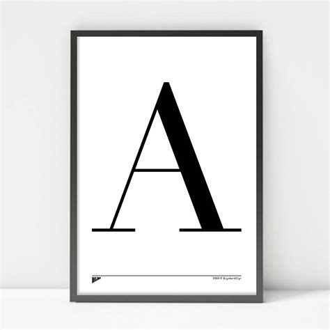 A4 Alphabet Print By Bigjon