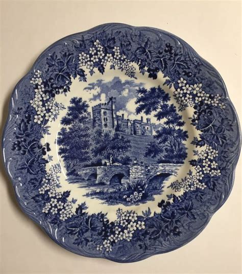 Romantic England Haddon Hall Meakin Dinner Plate Blue 10 Derbyshire
