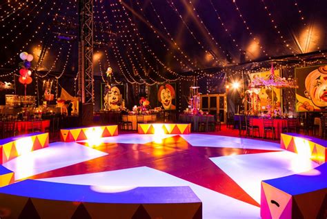 Dance Floor Inspiration Circus Themed Event Adult Circus Party Circus Decorations