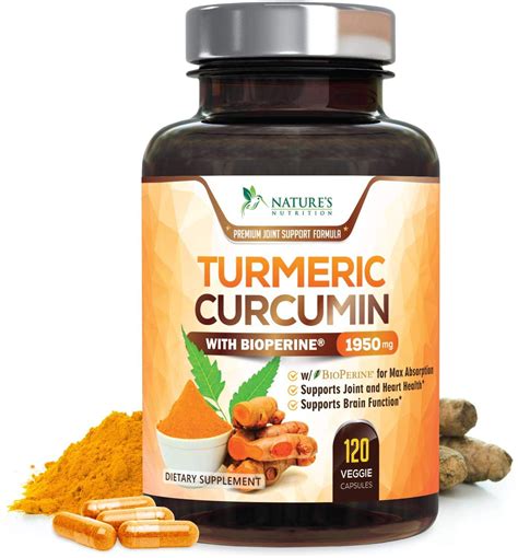 Nature S Nutrition Turmeric Curcumin With Bioperine Black Pepper
