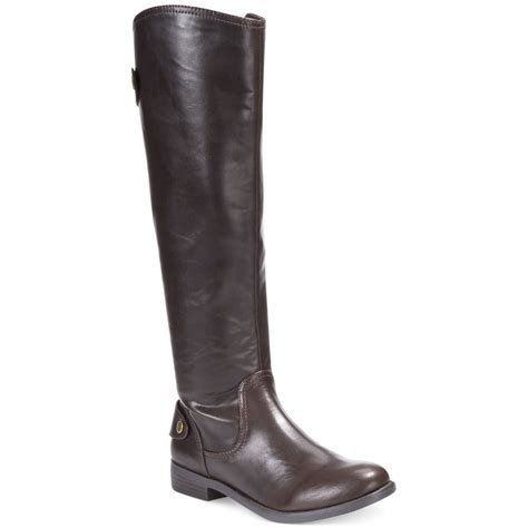 Report Hildie Tall Shaft Riding Boots In Brown Lyst