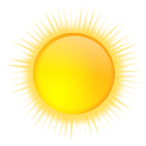 Vector Graphics Of Weather Forecast Color Symbol For Brightly Sunny Sky