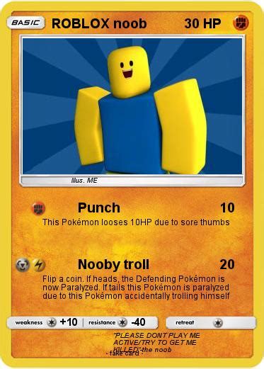 Pokémon Roblox Noob 102 102 Punch My Pokemon Card