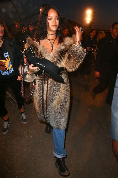 Rihanna Drinking Wine At Dior Fashion Show May 2017 Popsugar