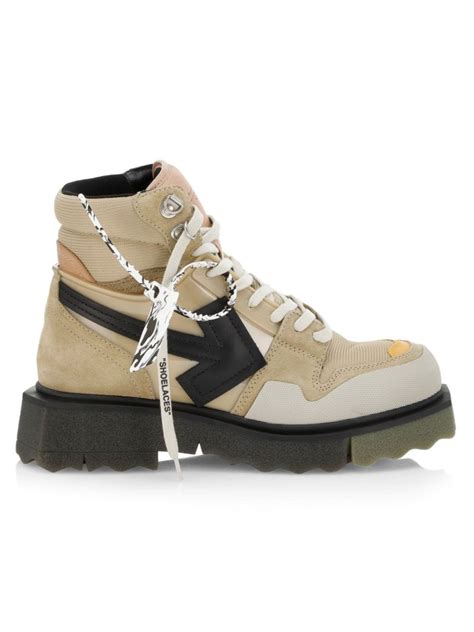 shop off white leather hiking sneakerboot saks fifth avenue
