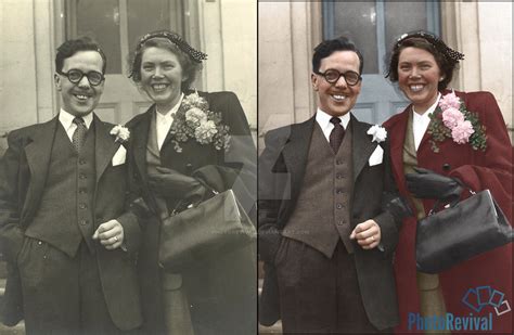 1950s Wedding Colourisation By Photorevival On Deviantart
