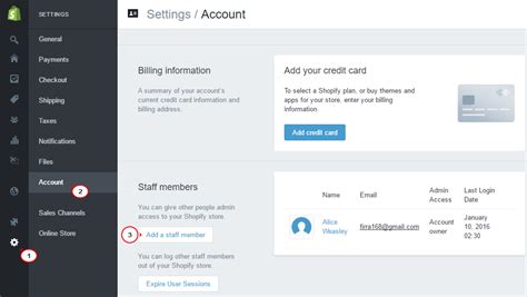 Shopify How To Add An Admin User And Set Permissions To It Template