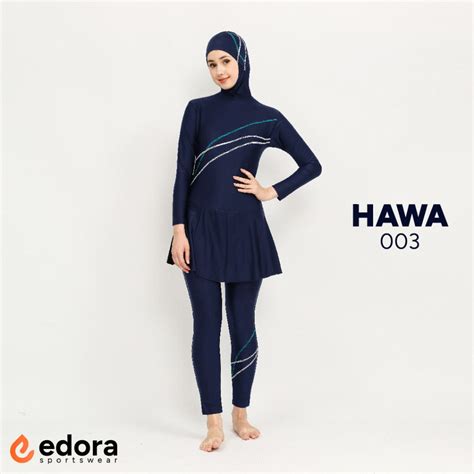 Jual Edora Sportswear Baju Renang Muslimah Dewasa Couple Slimfit Hawa