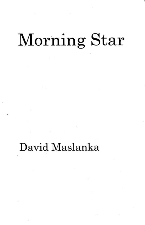 Morning Star David Maslanka