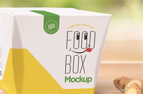 Get millions of mockups, graphic assets, actions, fonts, icons & more! Free Realistic Lunch Box Mockup | ZippyPixels | Box mockup ...