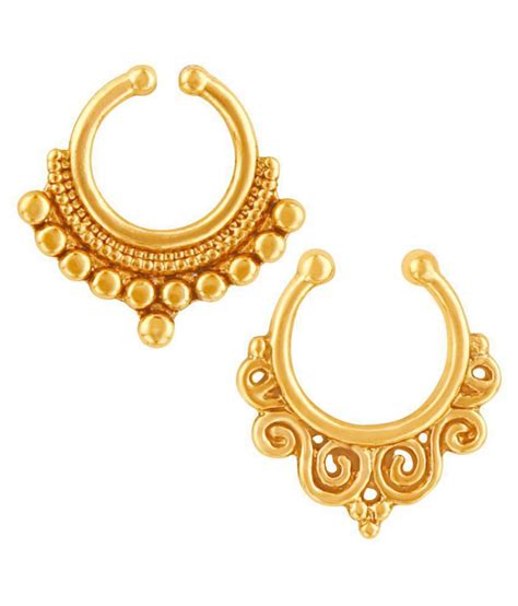 Mahi Gold Plated Mesmerising Jewellery Combo Of Nose Ring For Girls And