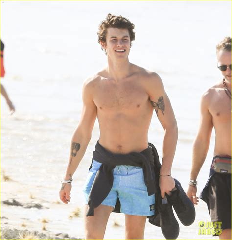 shawn mendes soaks up the sun while shirtless at the beach photo 1270579 photo gallery
