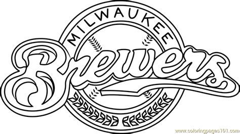 Badger in the wild coloring page. Milwaukee Brewers Logo Coloring Page - Free MLB Coloring ...