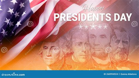 Happy Presidents Day Concept With The Us National Flag Against A