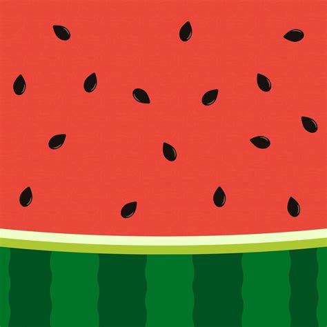 A Slice Of Watermelon With Black Seeds On Its Side And Green Background