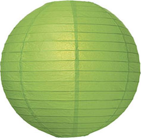 Parallel Ribbed Green 12 Inch Round Paper Lantern Party Brights