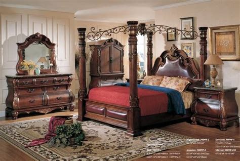 King size canopy bed frame full poster bedroom sets canada be. Luuxry Canopy King Bedroom Set,Wood, Hand Carving, Antique ...
