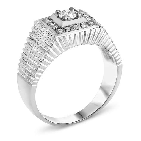 Sold Price 14k Gold Mens Ring With 045ct Tw Round Diamonds Irs27078
