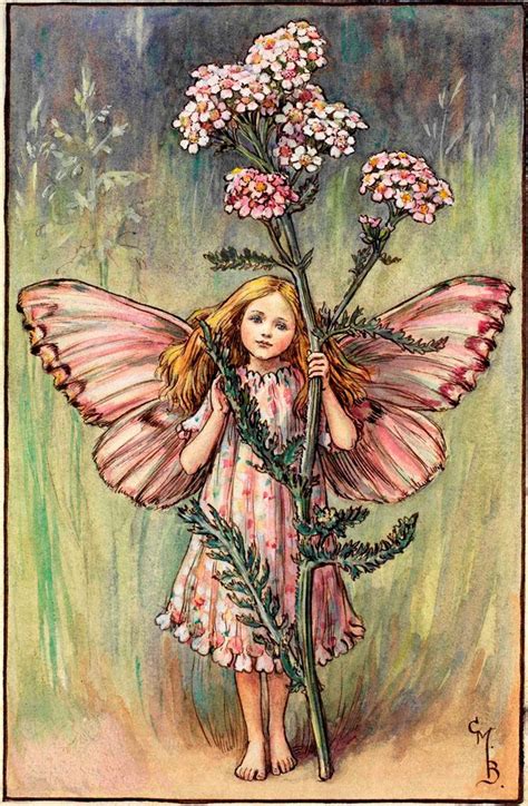 The Yarrow Fairy By Cicely Mary Barker Fairy Art Flower Fairies