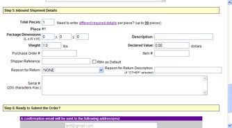 9999 9999 9999 (12 return label link emailed to return sender. FedEx Return Manager User Guide: Create a FedEx Ground Online Label Order
