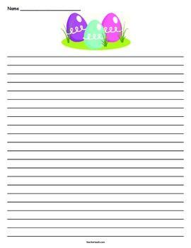 Looking for super cute easter coloring pages? Easter Egg Lined | Easter eggs, Free printable stationery, Printable lined paper