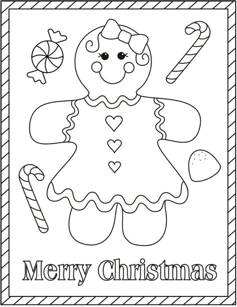 December 24 with christmas tree made of presents. Christmas gingerbread coloring pages download and print ...