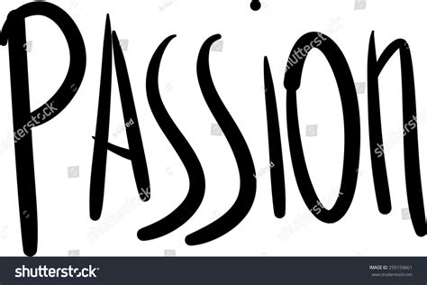 Word Passion Stock Vector Illustration 259159661 Shutterstock