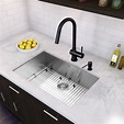 VIGO 23" Undermount Stainless Steel 16-Gauge Single Bowl Kitchen Sink ...