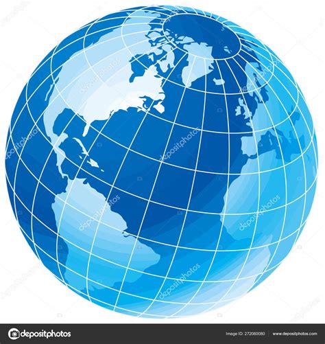Map Earth World Planet Global Sphere Blue Lines Illustration — Stock