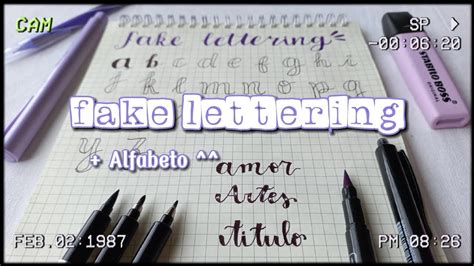 Como Fazer Fake Lettering Com Caneta Esferográfica Alfabeto 🌷🖊 Youtube