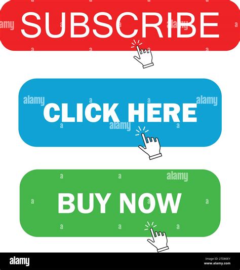 Subscribe Red Button Button Icon Buy Now Icon With Finger Cursor