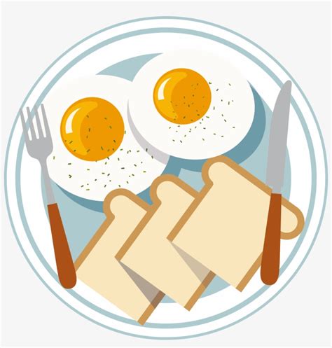 Breakfast Cartoon Egg Bread Png Png Image Transparent Png Free