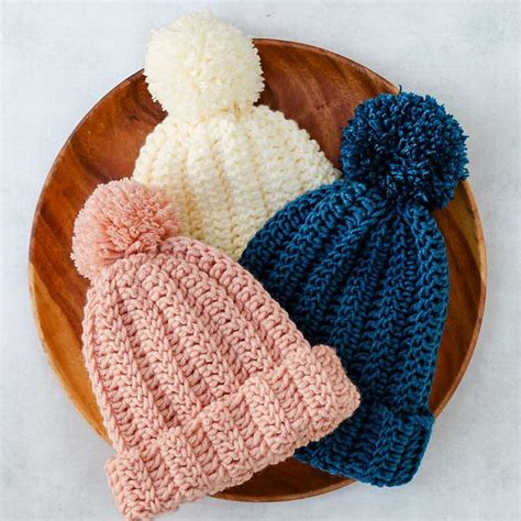 1 Hour Beanie Pattern By Jess Coppom Easy Crochet Hat Easy Crochet