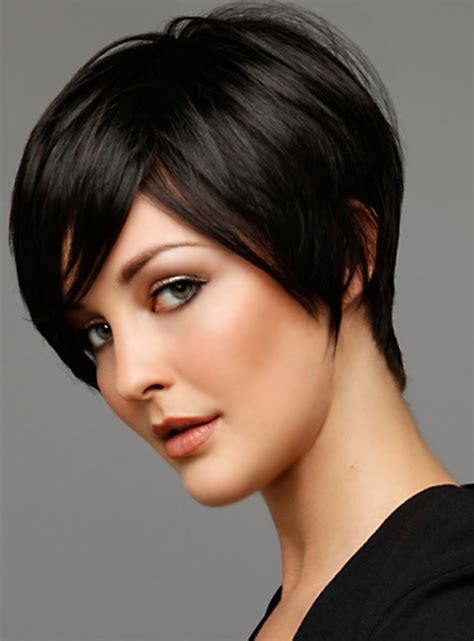 Short Black Haircut With Side Swept Bangs For 2014 Pretty Designs