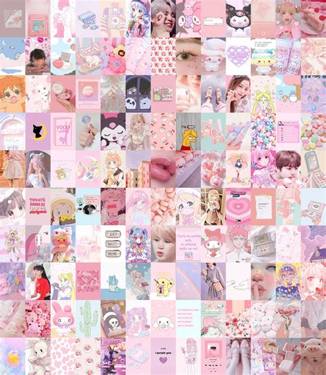 Anime Wall Collage Kit Digital Download 138pcs Aesthetic Etsy Canada