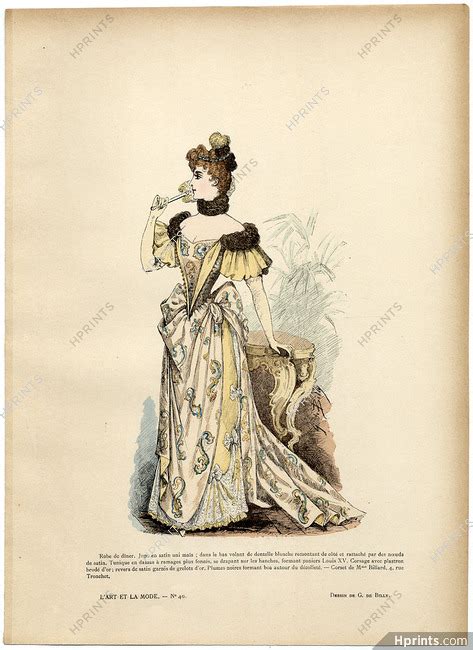 Lart Et La Mode 1890 N°40 G De Billy Colored Fashion