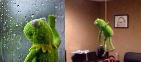 Kermit Thinking And Hangs Himself Blank Template Imgflip