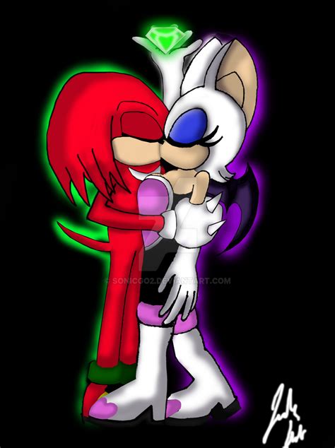 Rouge And Knuckles Kiss Sonic The Hedgehog By Sonicgo2 On Deviantart