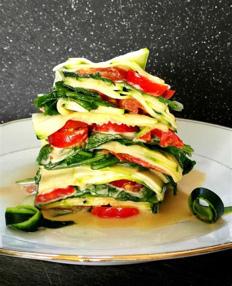 This lighter version is even easier to love thanks to veggie noodles, with thinly sliced zucchini standing in for the traditional pasta. Pressed Zucchini Lasagna  raw, vegan, nut free  - Tina ...