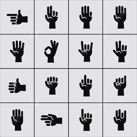 Finger Hand Gesture Vector Hd Png Images Hands Gestures Vector Icons